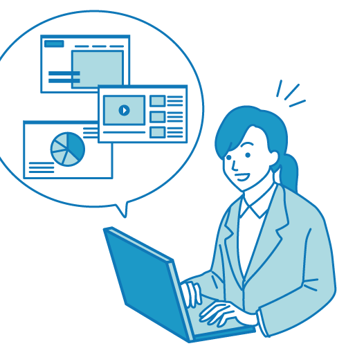 移行した履歴を Google Chat で確認する担当者のイラスト